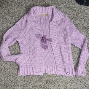 Caslon Cardigan Sweater with Ribbed Knit Texture